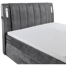MID.YOU Boxspringbett Dallas m. LED ca. 180x200 cm Anthrazit,
