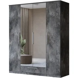 INOSIGN »India, FSC-zertifizierter Holzwerkstoff, Made in Europe«, (in Schieferoptik oder weiß mit Beleuchtung und Fernbedienung, 181 oder 225x215x60cm