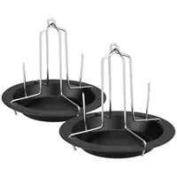 Wellgro Hähnchenhalter 2er Set Metall schwarz