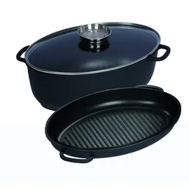 RIESS Magnum Topf-Set 2-tlg. Bräter + Grillpfanne