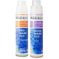 FIBERTEC Set Pro Wash Eco Ökologisches Waschmittel flüssig 250ml & Wool Wash Eco Wollwaschmittel flüssig 250ml, Biologisch abbaubar, Made in Germany