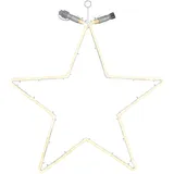 StarTrading LED Stern H: 60cm Kunststoff koppelbar ohne Trafo weiß