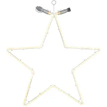 StarTrading LED Stern H: 60cm Kunststoff koppelbar ohne Trafo weiß