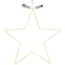 StarTrading LED Stern H: 60cm Kunststoff koppelbar ohne Trafo weiß