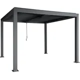 Mendler Pergola MCW-L46 Anthrazit 10 cm Alu-Gestell 3 x 3 m