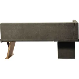 Home Affaire Eckbank HOME AFFAIRE "Laros", braun (dunkelbraun, dekor eiche ontario), B:182cm H:87,5cm T:141cm, Massivholz, Spanplatte, Sitzbänke, Eckbank, Bezug in verschiedenen Qualitäten und Farben