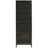 Tikamoon Geschirrschrank aus Metall schwarz mit Metallgeflecht 60 Alma