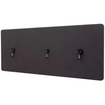 MCW Akustik-Tischtrennwand, Braun, Textil, 160x60x2 cm,