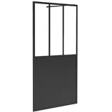 vente-unique Duschwand, Schwarz 140 cm