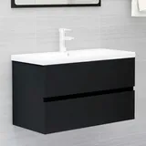 vidaXL Waschbeckenunterschrank 80 x 45 x 38,5 cm schwarz