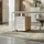KADIMA DESIGN BÜRO-SET MUENCHEN 5-teilig | Glasfront Abschließbar | Schreibtisch, Container, 2 Schränke, Regal | Chalet-Eiche-Nb./Weiß