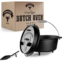 LAVUR Dutch Oven 7,5 L Gusseisen schwarz