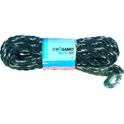 Seil mit Haken PP 14mm x 30m schwarz/weiß - schwarz/weiß
