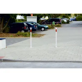 Schake Absperrpfosten Stahlrohr Ø 42 x 2,5 mm ortsfest zum Einbetonieren, feuerverzinkt, ohne Öse