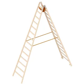Layher Holzstehleiter 1038 2 x 14 Sprossen