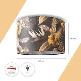 Paco Home Hugo Flower 1 E27 rund schwarz