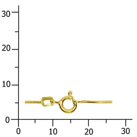 Ostsee-Schmuck Kette Schlange 0,8 mm Gold 333
