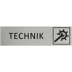 CombiCraft Aluminium Türschild Technik 165x45mm mit 3M-Tape