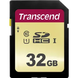 Transcend 500S - Flash-Speicherkarte - 32 GB - UHS-I U1 / Class10 - SDHC UHS-I