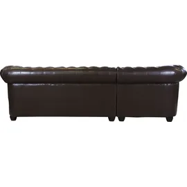 Home Affaire Chesterfield-Sofa »Rysum L-Form«, Chesterfield-Optik, gleichschenklig braun