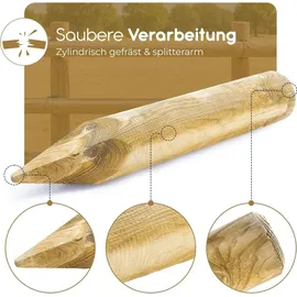 BooGardi Zaunpfosten 40 x 10 cm Braun/Holz