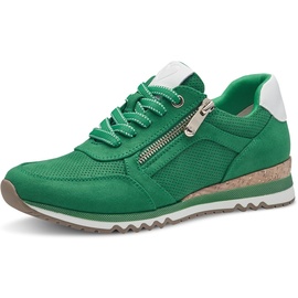 Marco Tozzi Damen Sneaker flach mit Reißverschluss Vegan, Grün (Leaf Green Com), 38 EU - 38 EU