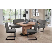 K+W Komfort & Wohnen Essgruppe K+W KOMFORT & WOHNEN "Spider II", grau (grau,), H:88cm T:50cm, Sitzmöbel-Sets, Essgruppe, langer Schenkel wahweise in 2 Breiten, 2 Freischwinger, 1 Tisch