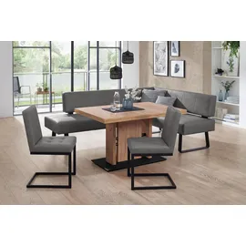 K+W Komfort & Wohnen Essgruppe K+W KOMFORT & WOHNEN "Spider II", grau (grau,), H:88cm T:50cm, Sitzmöbel-Sets, Essgruppe, langer Schenkel wahweise in 2 Breiten, 2 Freischwinger, 1 Tisch