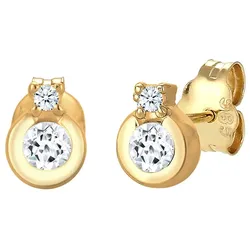 Elli DIAMONDS Klassik Kreis Topas Diamant (0.03ct.) 585 Gelbgold OneSize Damen 
