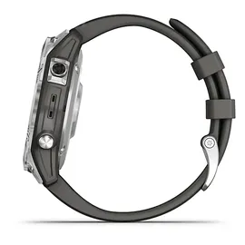 Garmin Fenix 7 Standard silber mit graphitfarbenem Armband