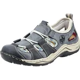 Rieker Damen Low-Top Sneaker L0561, Frauen Halbschuhe, lose Einlage,straßenschuhe,Strassenschuhe,Sportschuhe,Freizeitschuhe,blau (14),42 EU / 8 UK