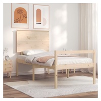 vidaXL Bett Seniorenbett mit Kopfteil 100x200 cm Massivholz beige 200 cm x 100 cmvidaXL