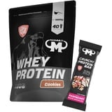 1kg Mammut Whey Protein Eiweißshake - Set inkl. Protein Shaker, Riegel, Powderbank oder Tasse (Cookies, Mammut Protein Bar - Raspberry)