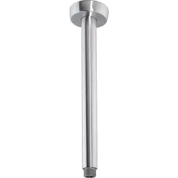 Decken-Anschlussrohr für Kopfbrausen, rund (Ausführung: Decken-Anschlussrohr DN15 (1/2'') 200 mm Edelstahl gebürstet)