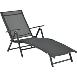 [en.casa] Sonnenliege Alborea Schwarz
