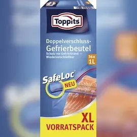 Toppits Gefrierbeutel SafeLoc 1,0 l, 36 St.