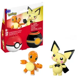 MEGA Pokémon POKÉ BALL COLL. (COLL. OF 3) - CHARMANDER AND PICHU (OS)
