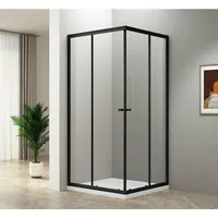 a&n&a aQualine AGGA BLACK Komplettdusche 90 x 185 cm Aqualine-BLF909