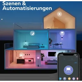 Calex Smart LED Deckenleuchte Halo, 30 cm, RGB-Farben & kalt- bis warmweiß Licht, dimmbar, WLAN App- & Sprachsteuerung, Weiß
