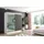 altdecor Schiebetürenschrank Vilan 200 x 215 x 61 cm Weiß/Schwarz