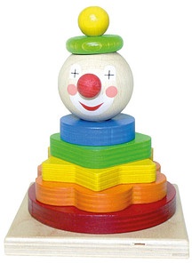 HESS Stapelturm Clown Lernspielzeug