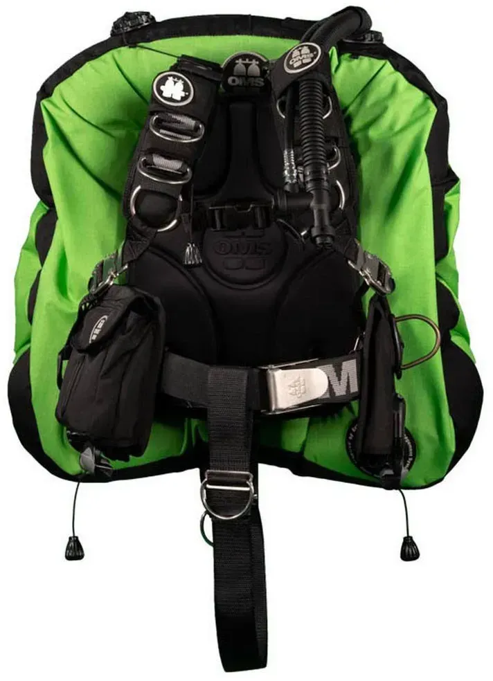 Oms Al Comfort Harness Iii Signature With Deep Ocean 2.0 Flügel - Lizard Green / Black - One Size