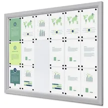 Showdown Displays Abschließbarer Schaukasten Slim Outdoor - 18x DIN A4