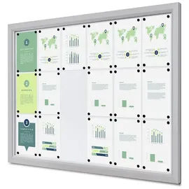Showdown Displays Abschließbarer Schaukasten Slim Outdoor - 18x DIN A4