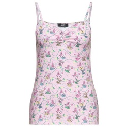 QueenKerosin Blusentop Poodle mit All-over-Print im Vintage Design rosa XL