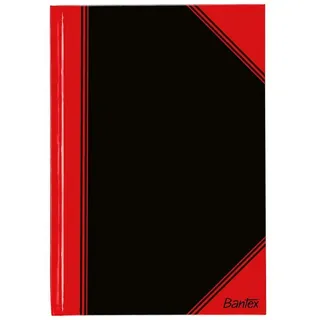 Bantex Notizbuch Chinakladde A5 kariert, schwarz/rot Hardcover 192 Seiten