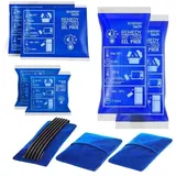 Boston Tech REMEDY Kühlpads, 6 Beutel in verschiedenen Größen, 3 Stoffbezüge