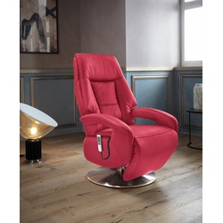 TV-Sessel SIT&MORE „Enjoy“ Sessel Gr. NaturLEDER, 2-motorig, ohne Aufstehhilfe, B/H/T: 74 cm x 111 cm x 77 cm, rot (feuerrot) Fernsehsessel und TV-Sessel in Größe M, wahlweise mit Motor Aufstehhilfe