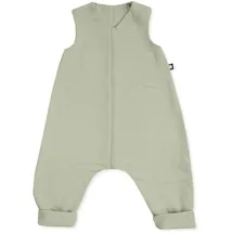 Julius Zöllner Schlafoverall Jumper Musselin 0,5 TOG Gr. 104 | 100% Baumwollmusselin | Oeko-TEX Standard 100 | Lime