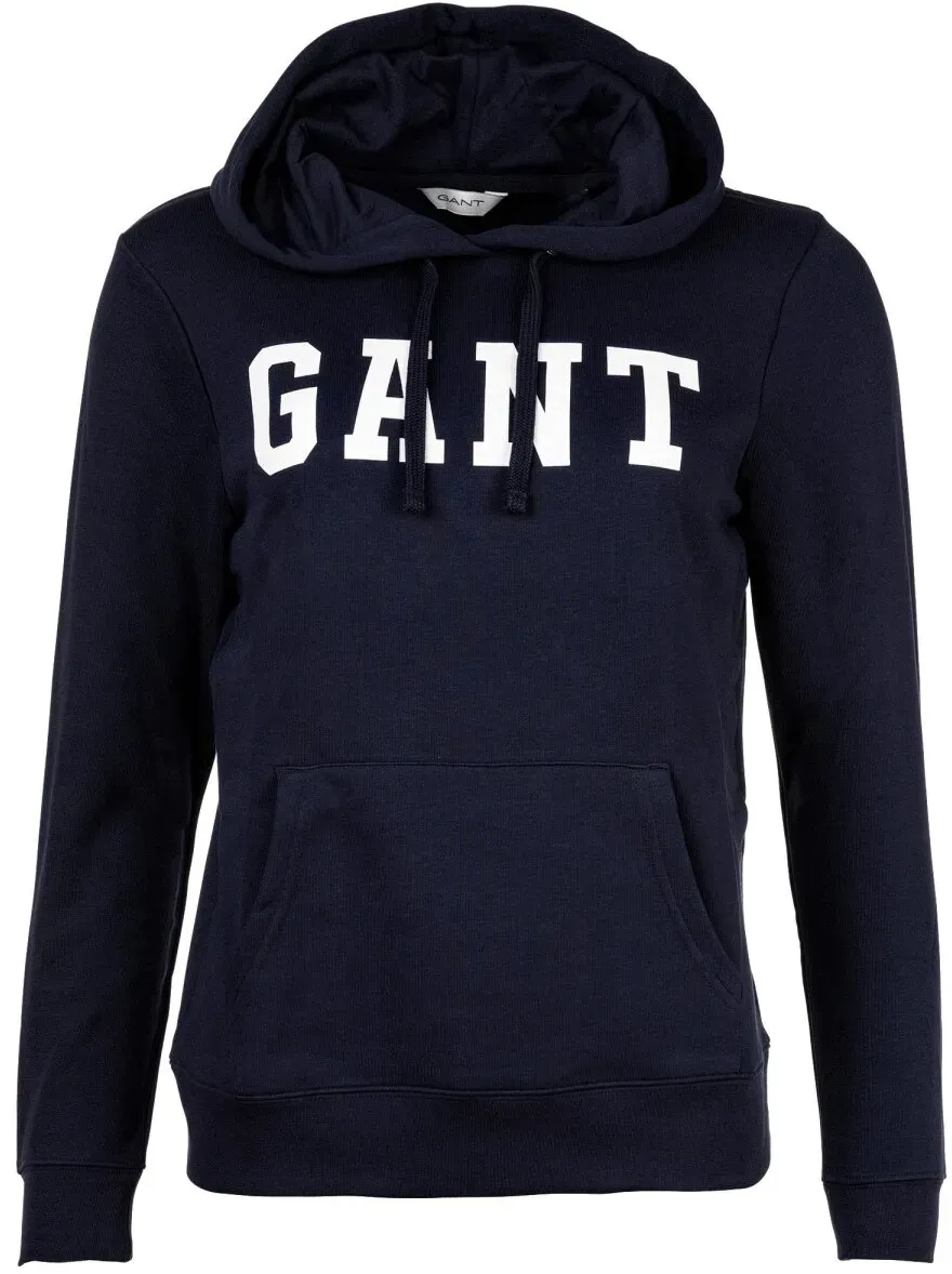 GANT Damen Hoodie - REGULAR GRAPHIC HOODIE, Kapuzen-Sweatshirt, Logo Blau XS